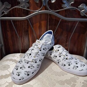Keds Disney White Minnie Mouse Print Canvas Sneakers